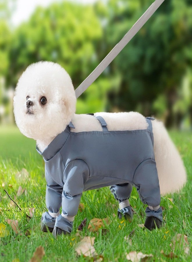 Focket Dog Boots Leggings Water Proof Dog Pants, Adjustable Rainproof Anti Slip Paws Protector Shoes for Small Dogs Outdoor Walking Running Hiking (L) - Image 2